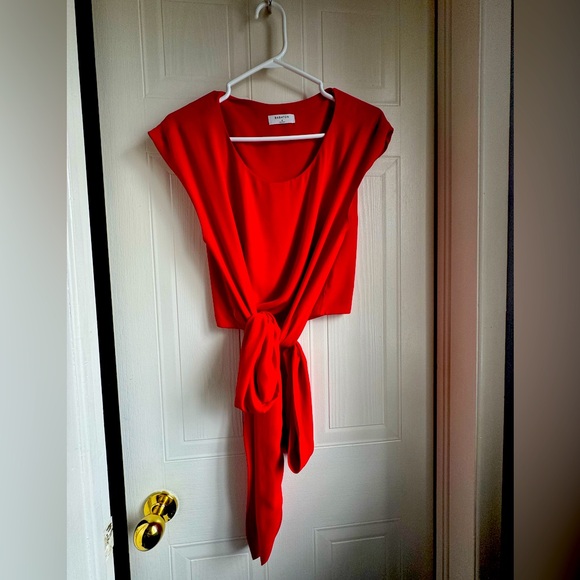 Babaton red wrap top - Picture 1 of 3